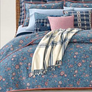 *Ralph Lauren Indigo Traveler Duvet Cover - Queen